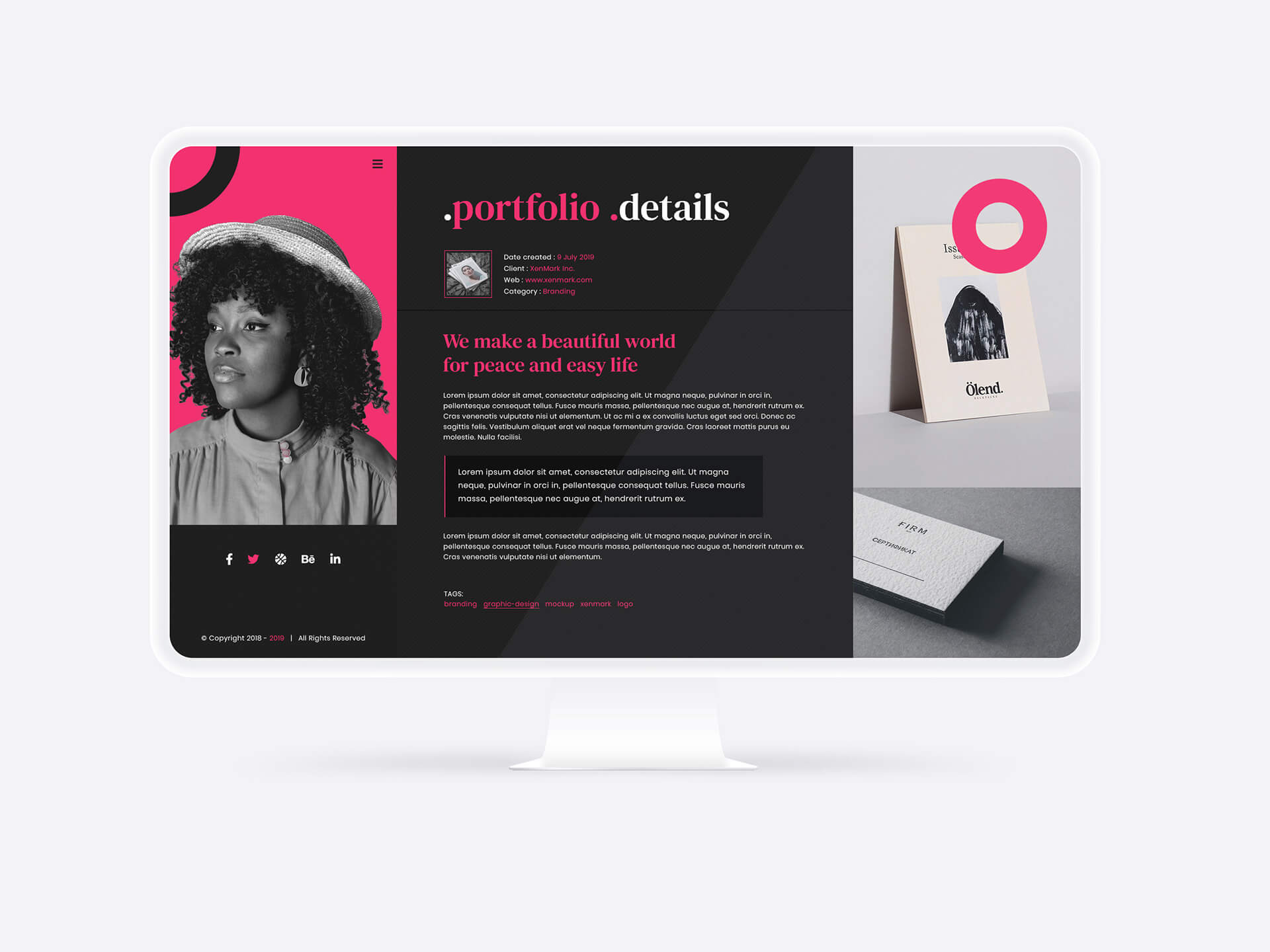 Fariha – Personal Portfolio & Resume PSD Template