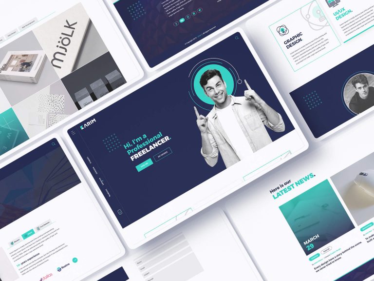 Karim - Freelancer and Creative Agency XD Template