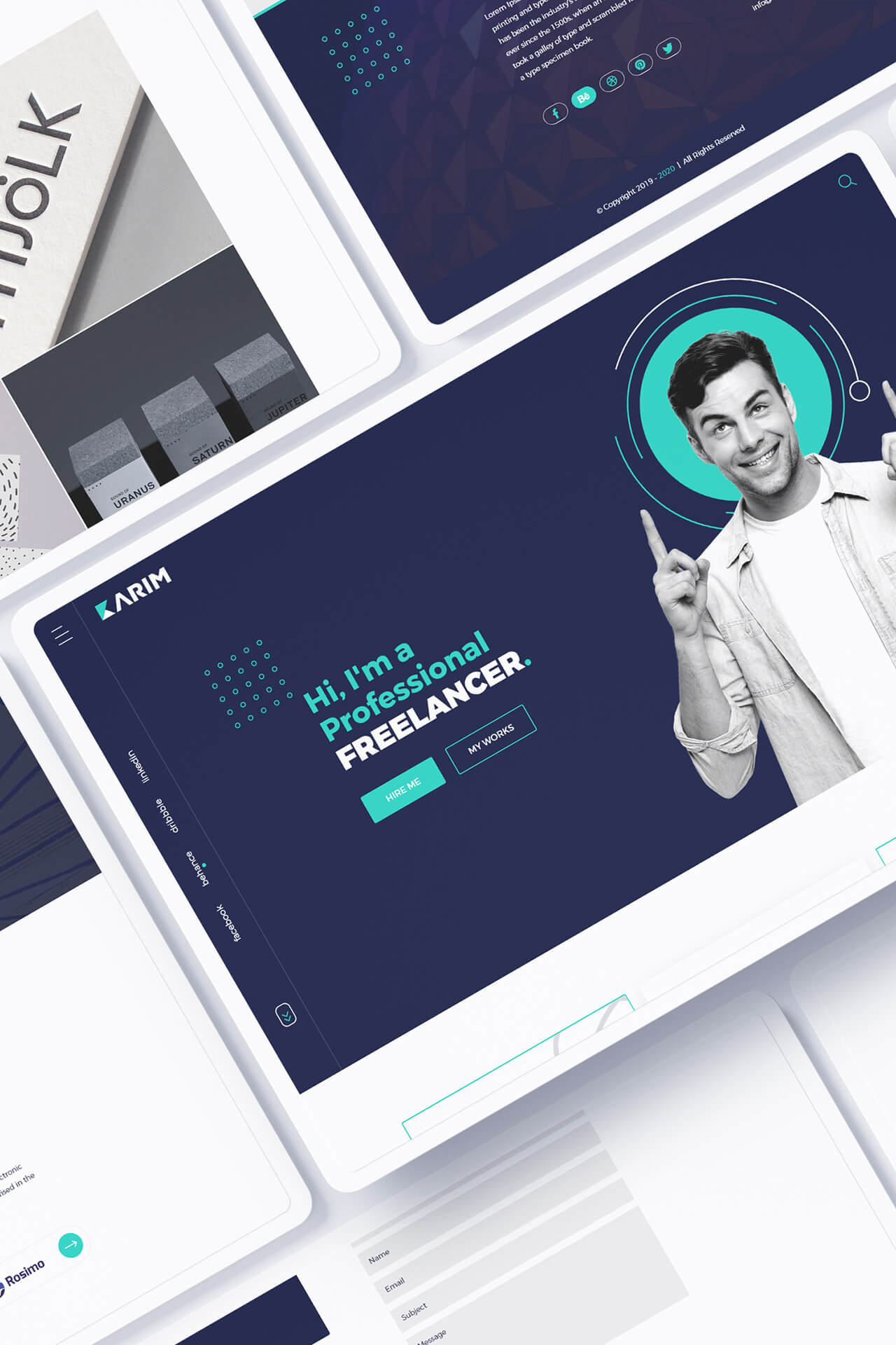 Karim - Freelancer and Creative Agency XD Template