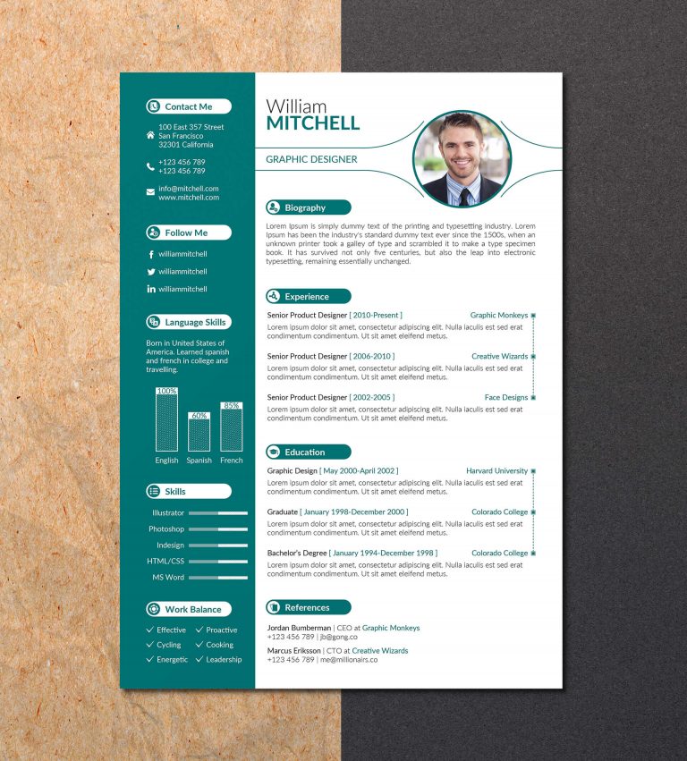 Mitchell - Resume Template