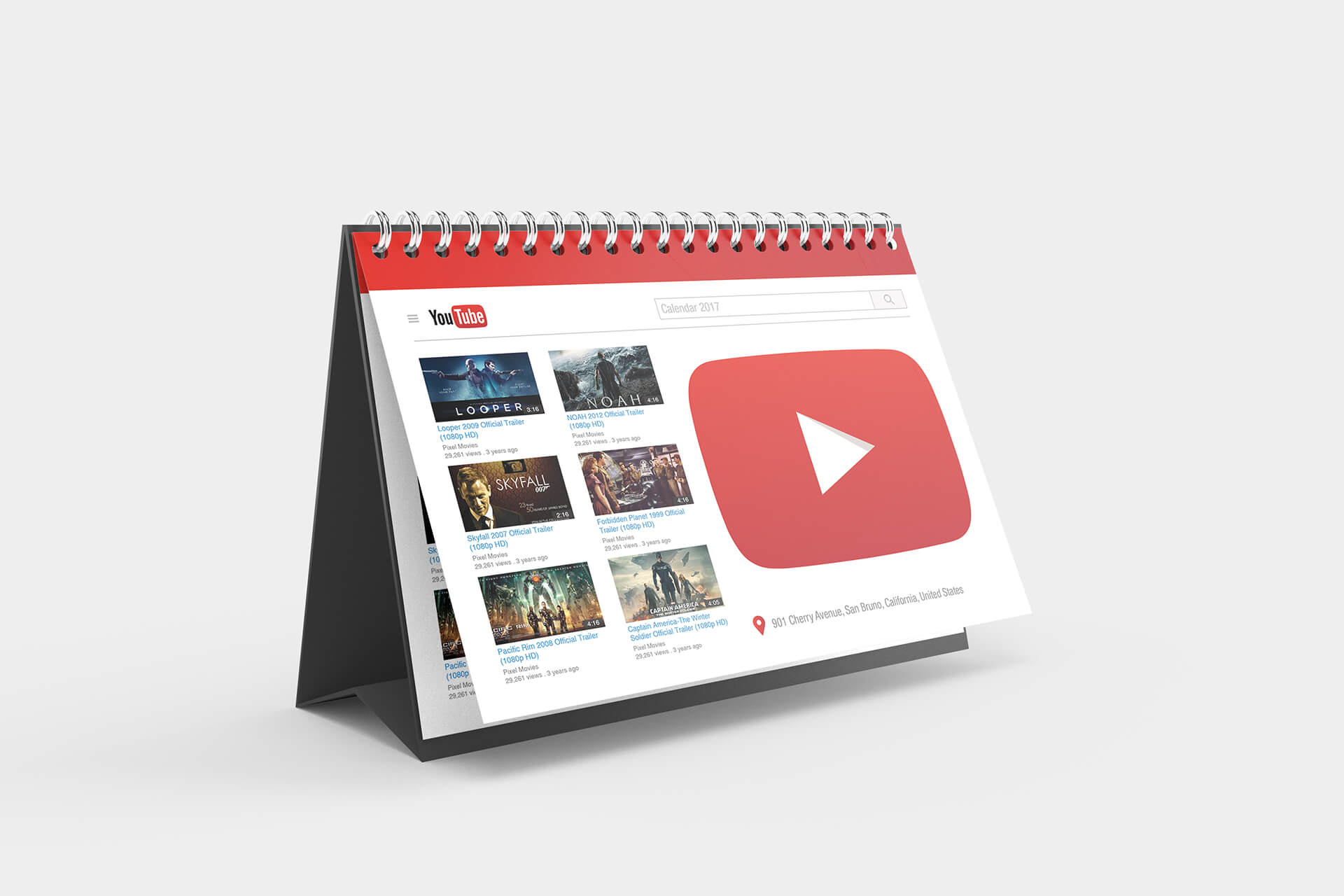 YouTube Version Desk Calendar